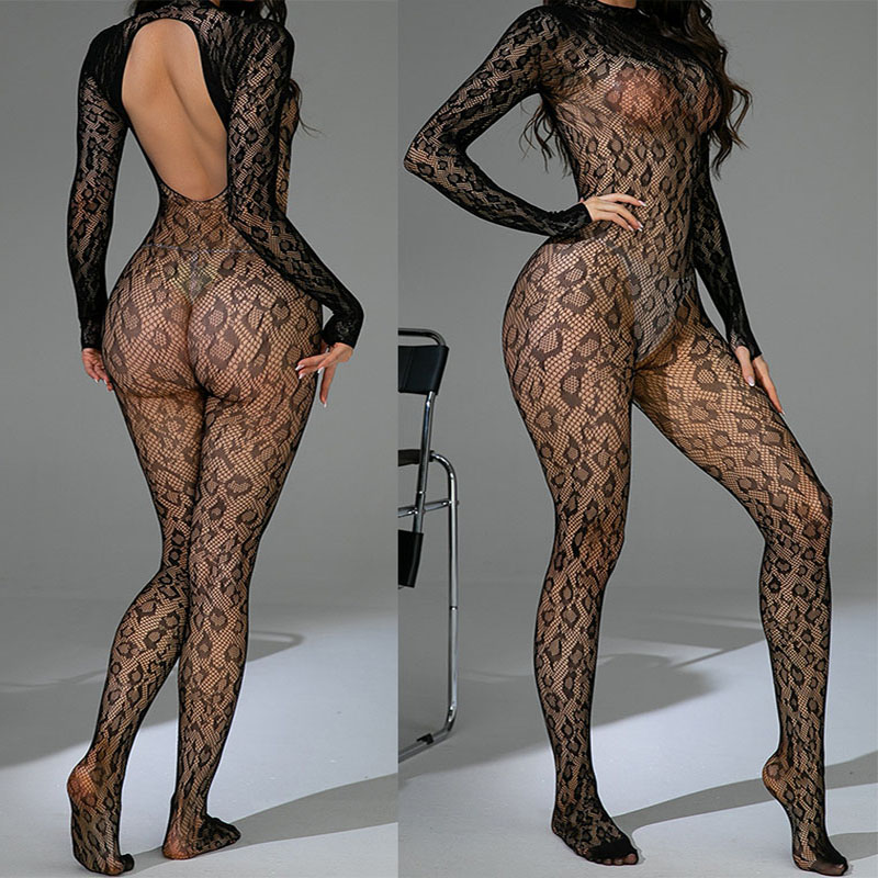Bodysuit Jaring-jaring Macan T - Bodystocking Fishnet ulasan dan harga