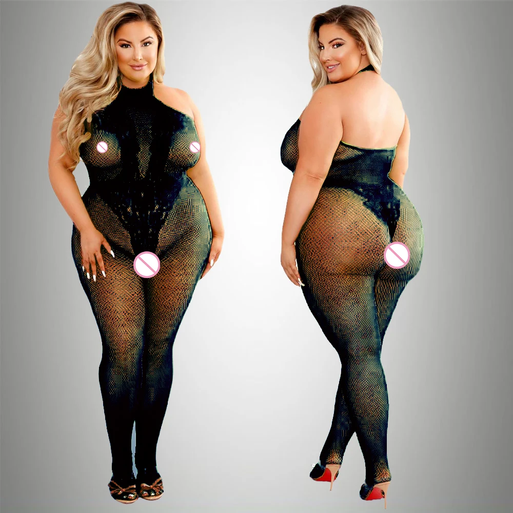 Bodysuit panas ukuran Plus 202 - Bodystocking Fishnet ulasan dan harga